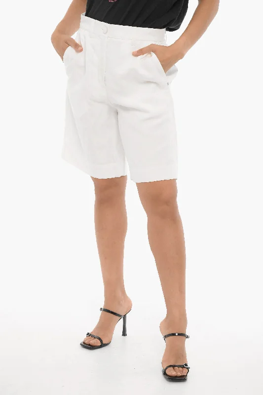 Current Trends AllSaints Single-Pleat Linen Blend PETRA Shorts
