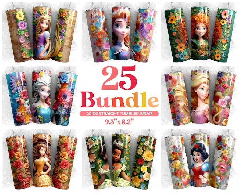 Drinkware Sets Discount Bundle 3d Cartoon princess Tumbler Design Sublimation Designs Downloads, Digital download, 20 oz tumbler sublimations, Digital file Drinkware Sets Discount Bundle 3d Cartoon princess Tumbler Design Sublimation Designs Downloads, Digital download, 20 oz tumbler sublimations, Digital file
