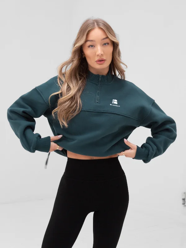 Trendy Street Style Apex Pro 1/4 Zip Jumper - Teal Green