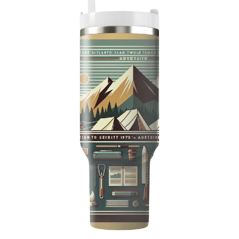 Mega Sales Retro Outdoor Adventure Tumbler With Handle