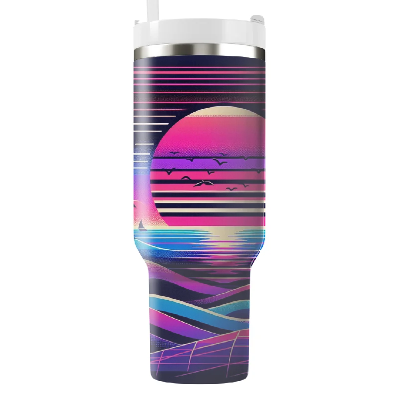 Promotional Tumblers Retro Wave Paradise Tumbler With Handle