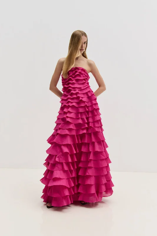 Luxury Fashion for Women Fleur Pleated Gown