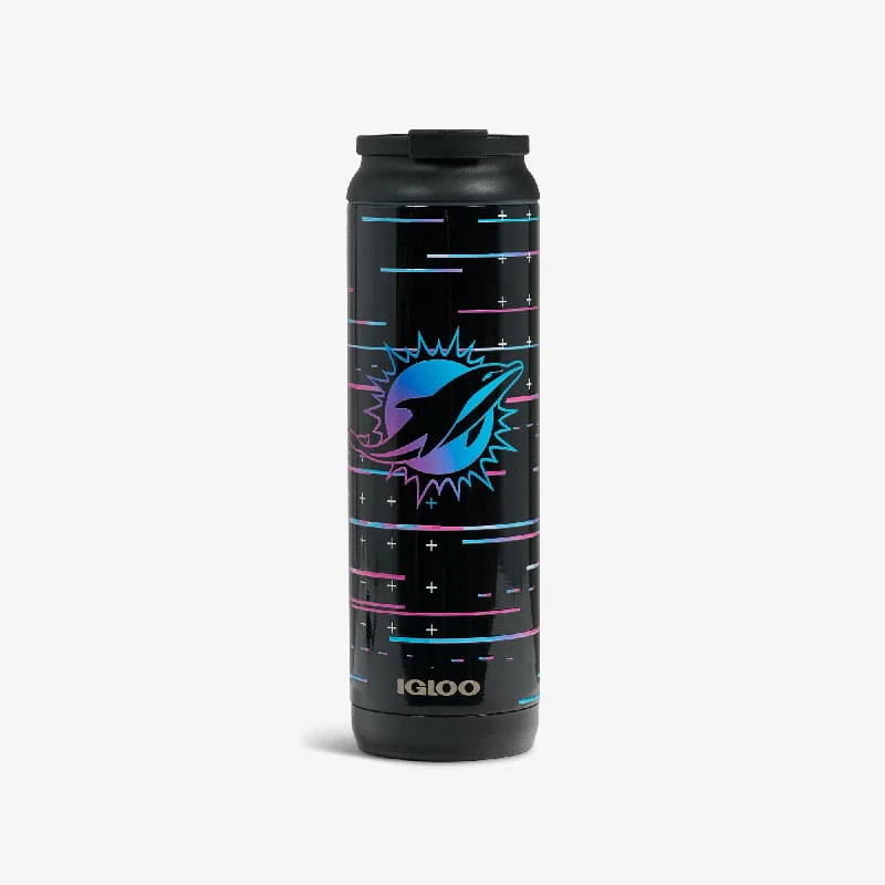 Fashion Forward NFL Neon Miami Dolphins 20 Oz Flip ‘n’ Sip Tumbler