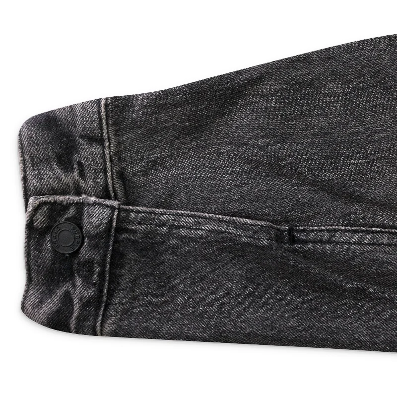 The Epitome Of Modern Women's Fashion EMBOSSED JACKET BLACK DENIM JACKETS
