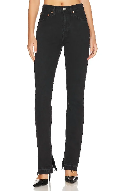 Everyday Wear 70S High Skiny Boot Jean In Washed Black