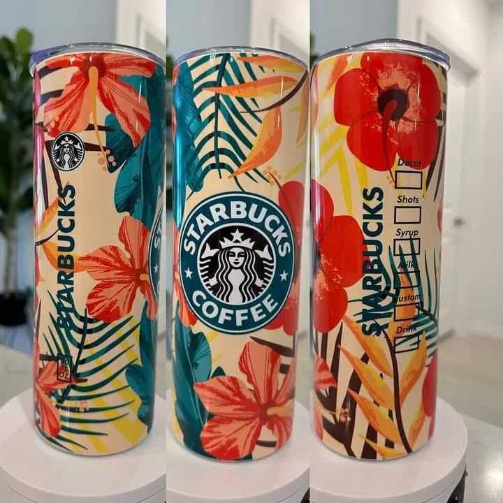 Huge Markdowns Starbucks Tropical Floral 20 oz Tumbler