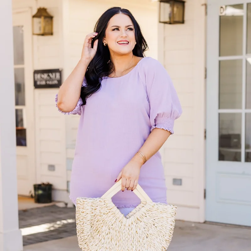 Elevate Your Wardrobe In Seventh Heaven Top, Lavender