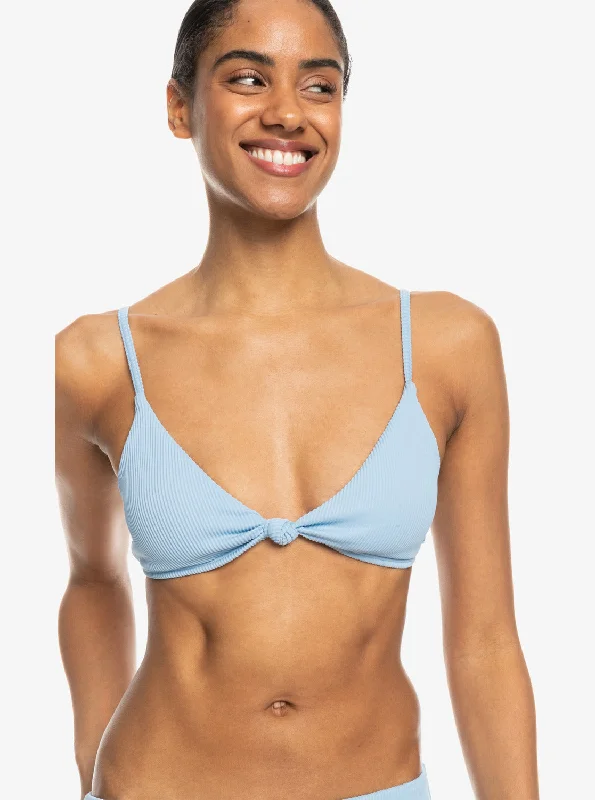 Vintage Charm Roxy Love The Surf Knot Bikini Top - Bel Air Blue