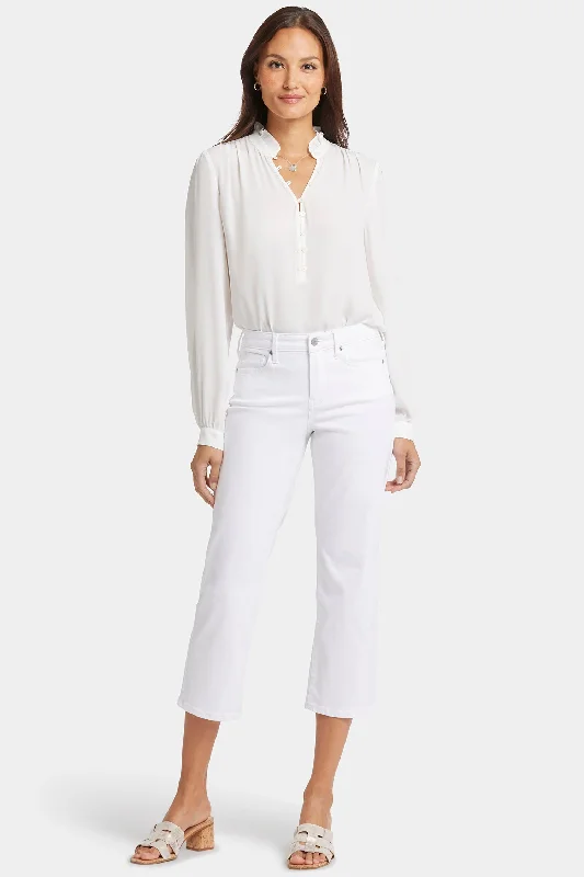 Vibrant Styles Relaxed Piper Crop Jeans - Optic White