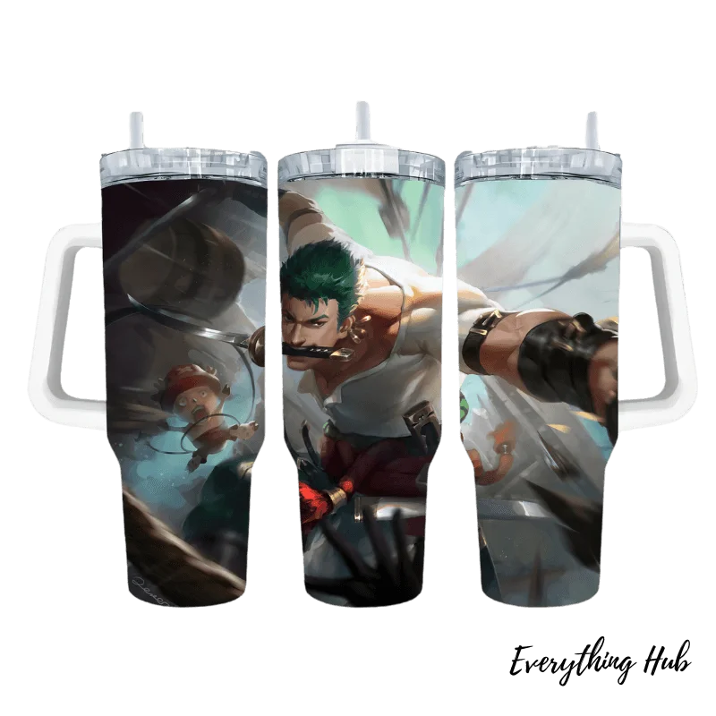Drinkware Deals One Piece Roronoa Zoro 40oz Tumbler