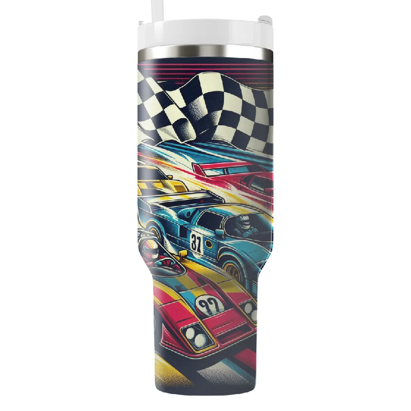 Limited Time Offers Radical Retro Race Cars Tumbler With Handle