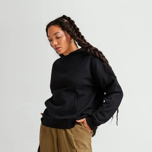 Trendy Women's Collection Recycled Fleece Hoodie (Black)