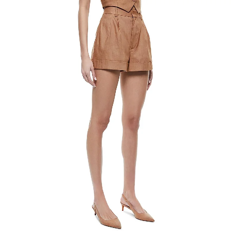 Exclusive Sale Womens Solid Linen Casual Shorts