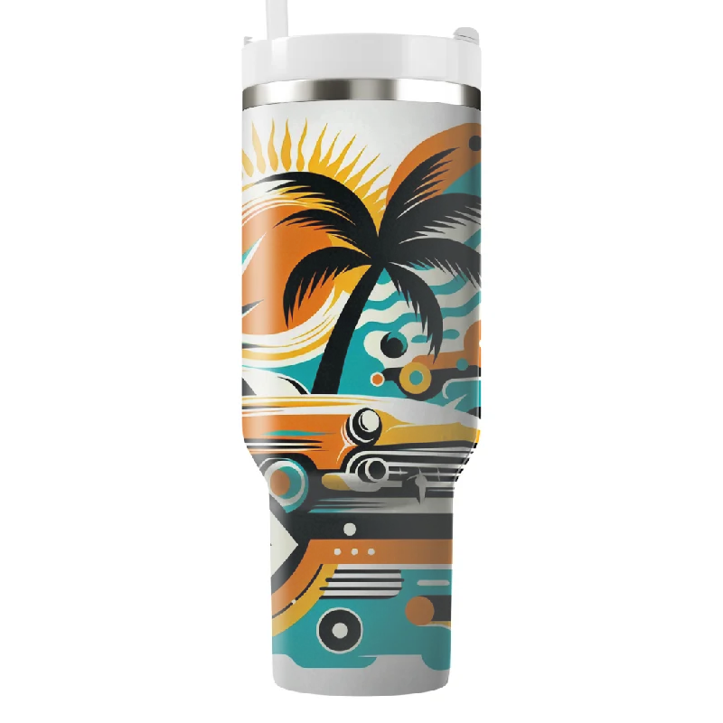 Winter Warehouse Sale Tropical Vibes Classic Car Travel Tumbler
