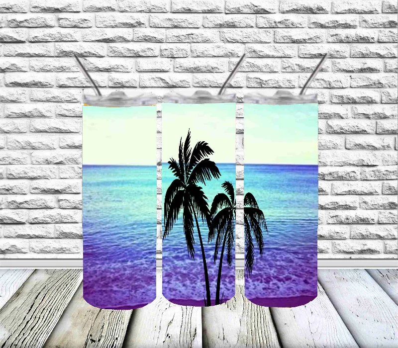 Tumblers Offer Beach with Palm Tree - Tumbler