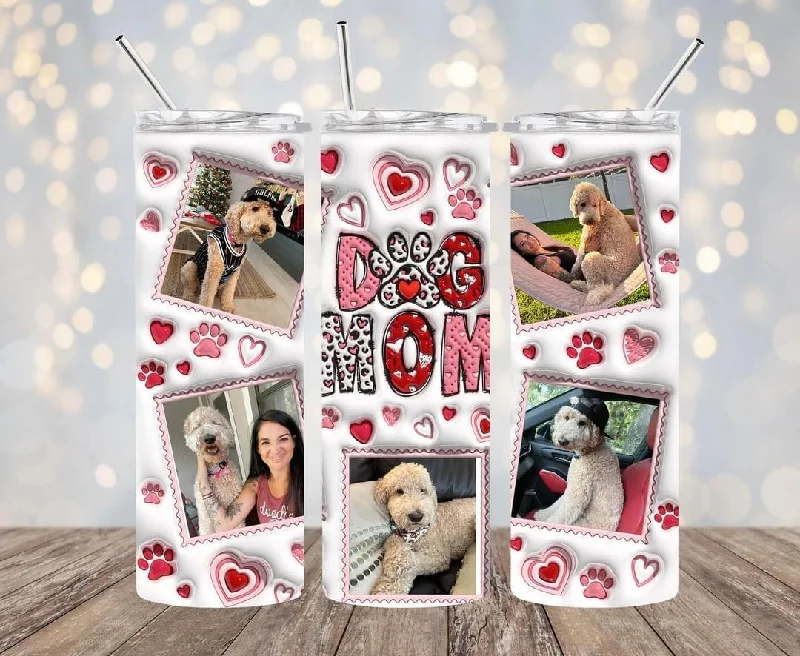 Day-To-Night Styles Personalized Dog Mom Valentine's Day 20 oz Inflated Tumbler