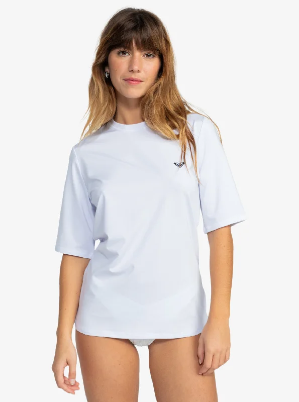 Fashion For Every Occasion New Enjoy Waves Short-Sleeve Rashguard - Bright White
