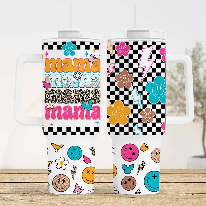 Sustainable Drinkware Discounts MAMA 40oz Quencher Tumbler Wrap Retro Groovy Smiley Checkered Png Funny Mom Seamless Sublimation Tumbler, Mothers Day Gift, Hot Mom Tumbler Sustainable Drinkware Discounts MAMA 40oz Quencher Tumbler Wrap Retro Groovy Smiley Checkered Png Funny Mom Seamless Sublimation Tumbler, Mothers Day Gift, Hot Mom Tumbler