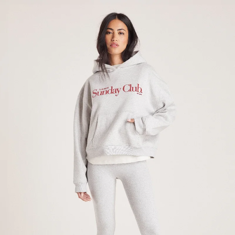 Step Ahead, Lead The Trend Boxy Hoodie - Grey Marl