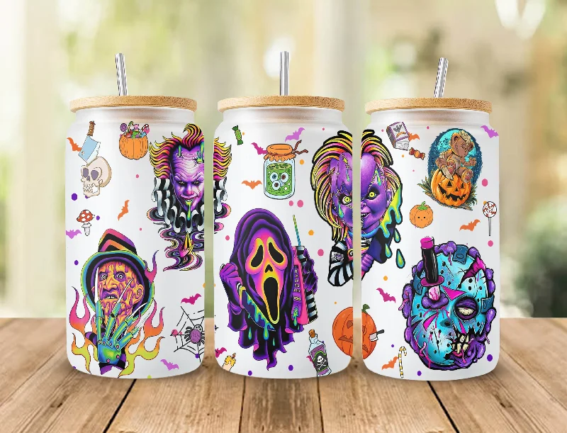 Personalized Cups Discount Horror png, Horror characters 16oz Libbey can Glass, Horror characters full glass can wrap, funny horror tumbler wrap, horror sublimation Personalized Cups Discount Horror png, Horror characters 16oz Libbey can Glass, Horror characters full glass can wrap, funny horror tumbler wrap, horror sublimation