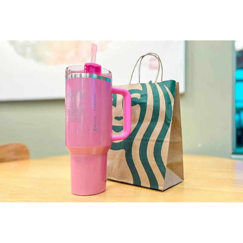 Sustainable Drinkware Stanley X Starbucks 2023 Holiday Collab 40 oz Pink Tumbler Mug