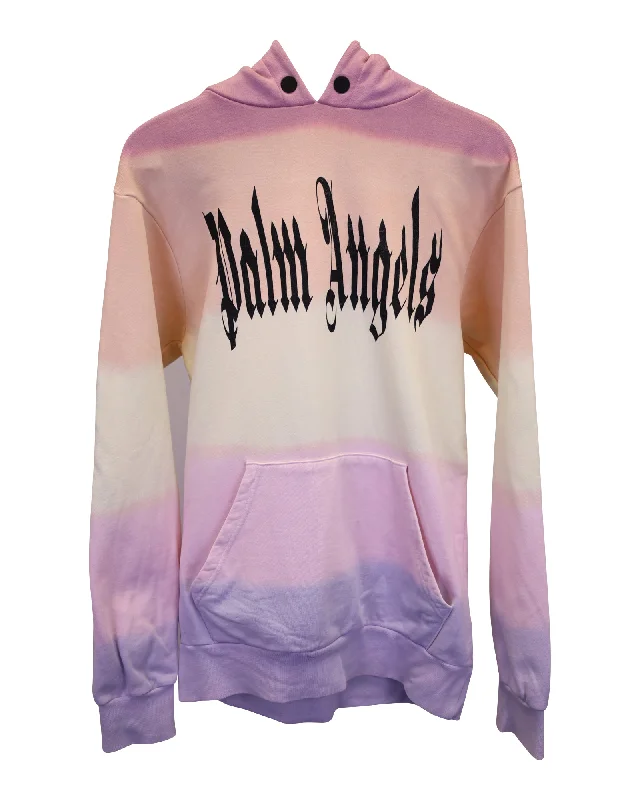 Elegant Attire Palm Angels Logo Hoodie in Multicolor Cotton