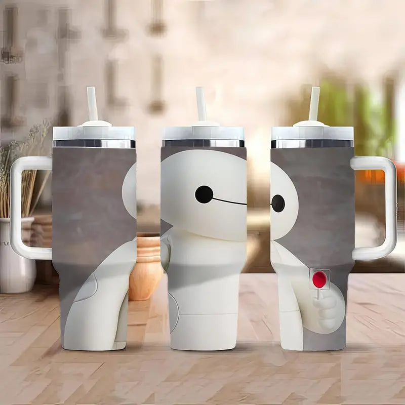 Portable Drinkware Discounts Baymax Themed 40oz Insulated Tumbler With Handle