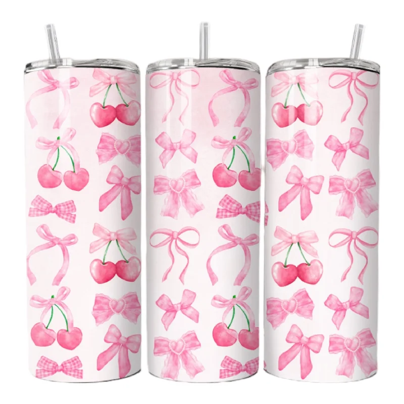 Elegant Style Coquette Cherries Tumbler