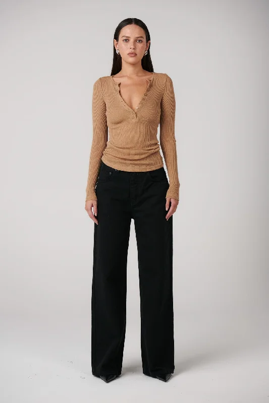 Fashion Sale Xavier Button Top - Latte