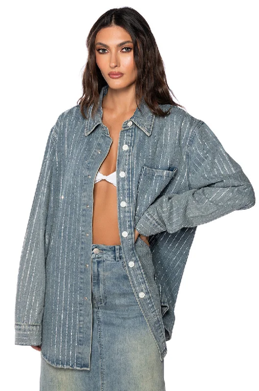 Modern Romance CANDY RHINESTONE DENIM JACKET