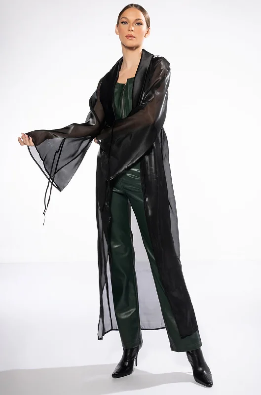 Limited - Edition Drops FOR ONCE MESH LONG DUSTER