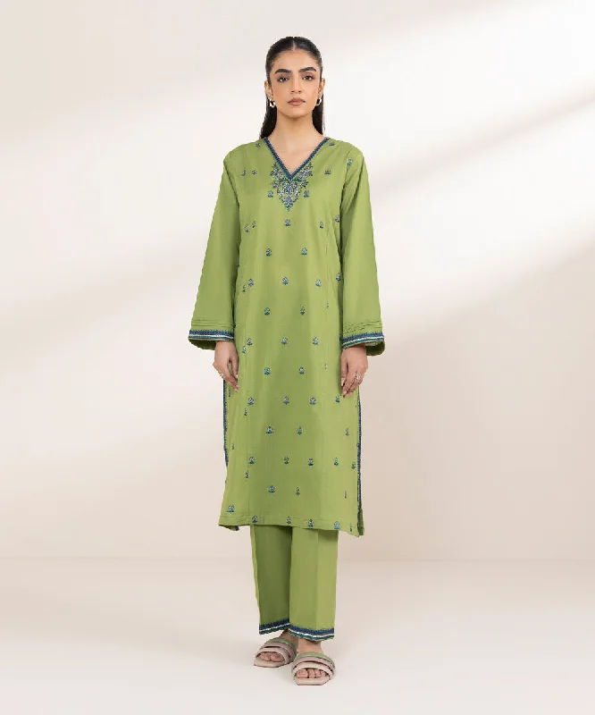 Seasonal Trends Embroidered Crosshatch Shirt