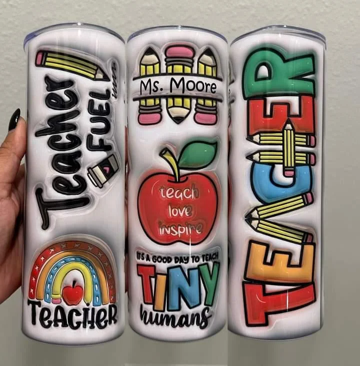 Budget Saver Teacher Fuel Personalized 20 oz Inflated Tumbler