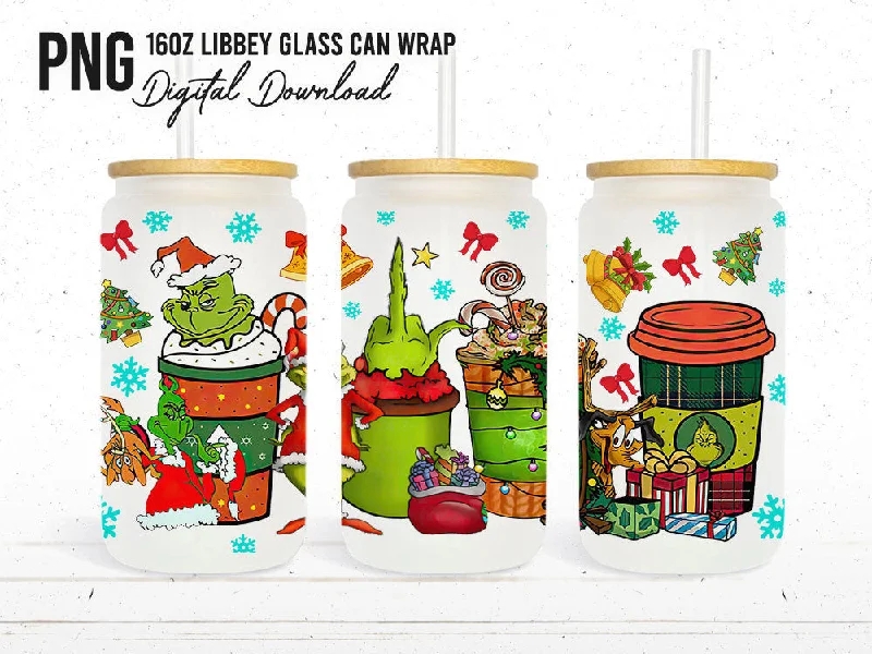 Unique Drinkware Cartoon Christmas Tumbler Wrap, 16oz Can Glass Wrap, Merry Christmas Can Glass, Libbey Can Glass, Christmas Vibes, Christmas Vibes Wrap Unique Drinkware Cartoon Christmas Tumbler Wrap, 16oz Can Glass Wrap, Merry Christmas Can Glass, Libbey Can Glass, Christmas Vibes, Christmas Vibes Wrap