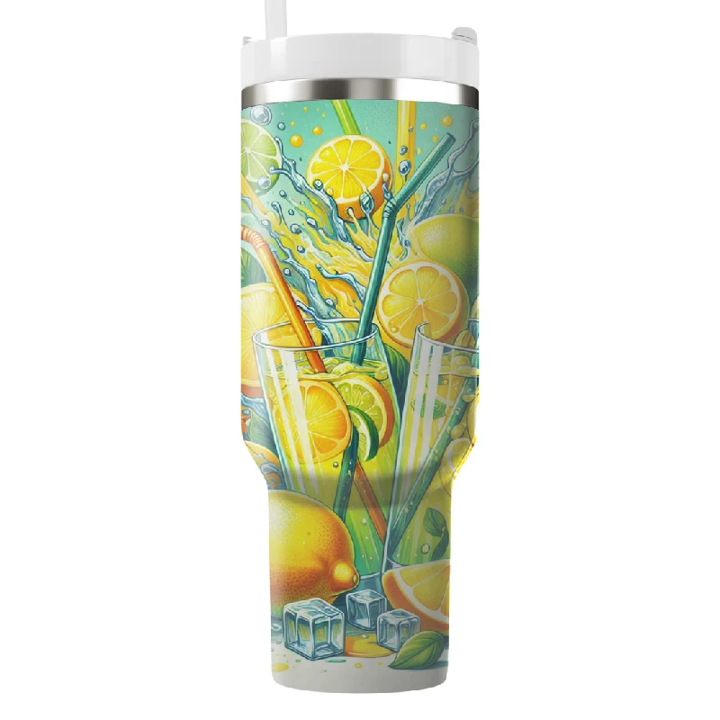 Catch Every Fashion Trend Summer Lemonade Stand Tumbler With Handle