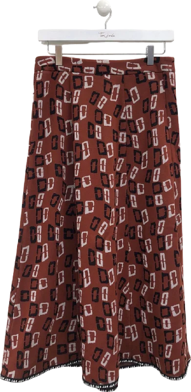 Limited Time Deal Diane Von Furstenberg Multi-Colour Geometric Print Midi Skirt UK 8