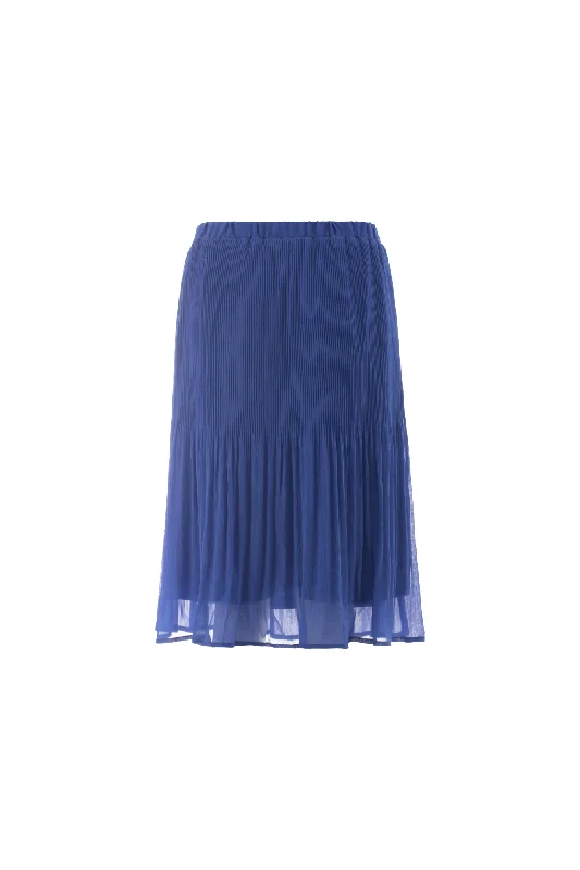 Limited Quantities Mini Pleat Chiffon Skirt | MARINE | 8542AR