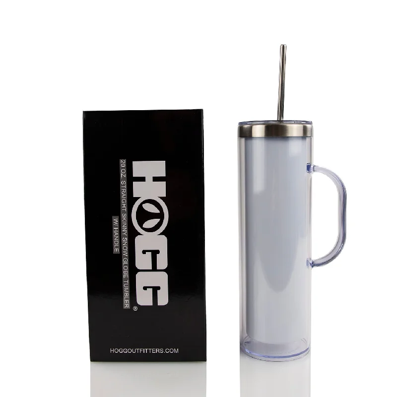 Step Ahead, Lead The Trend 20oz SUBLIMATABLE SKINNY SNOW GLOBE TUMBLER W/ HANDLE