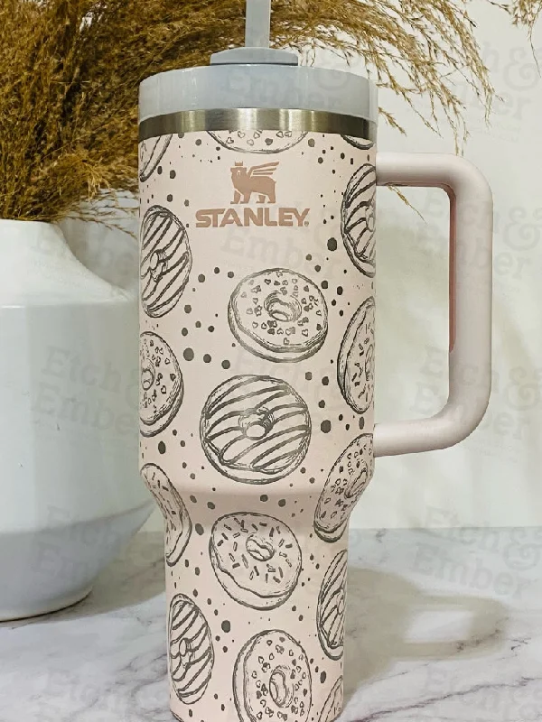 Casual Fashion Donuts Custom Stanley Adventure Quencher 40 oz tumbler