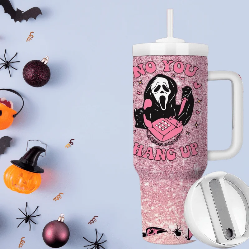 Limited-Time Drinkware Discounts 40oz Double Wall Vacuum Insulated Cup Spooky Pink Ghost Limited-Time Drinkware Discounts 40oz Double Wall Vacuum Insulated Cup Spooky Pink Ghost
