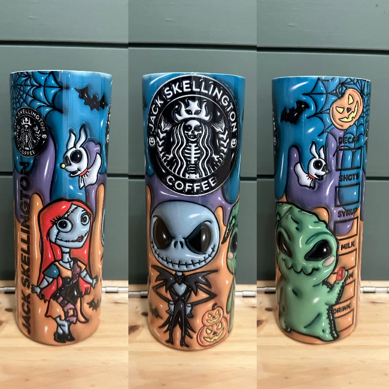 Unleash Your Trendy Side Nightmare Before Christmas Inflated 20 oz Tumbler