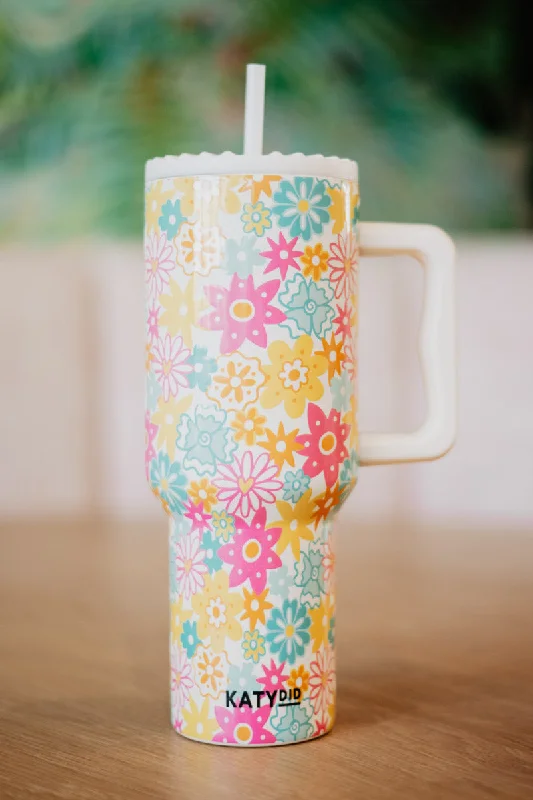 Hot Styles Spring Flowers Tumbler with Handle