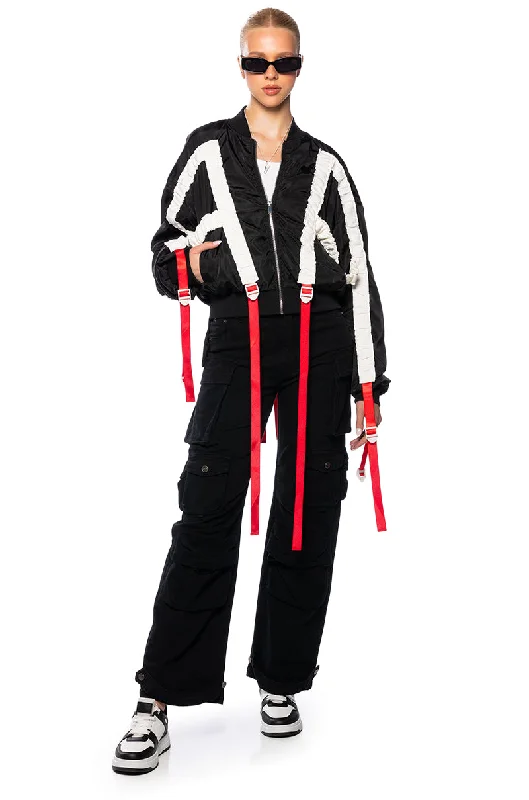 Chic Everyday Wear LIGHTS OUT SPORTY BOMBER
