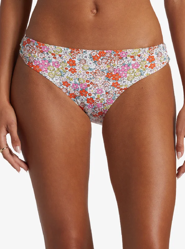 Hot Picks Printed Beach Classics Hipster Bikini Bottom - Tiger Lily Autumn Ditsy
