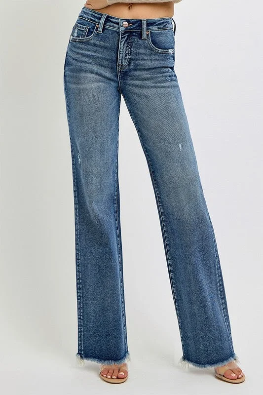 Daily Deals Risen High Rise Straight Leg Tummy Control Jean