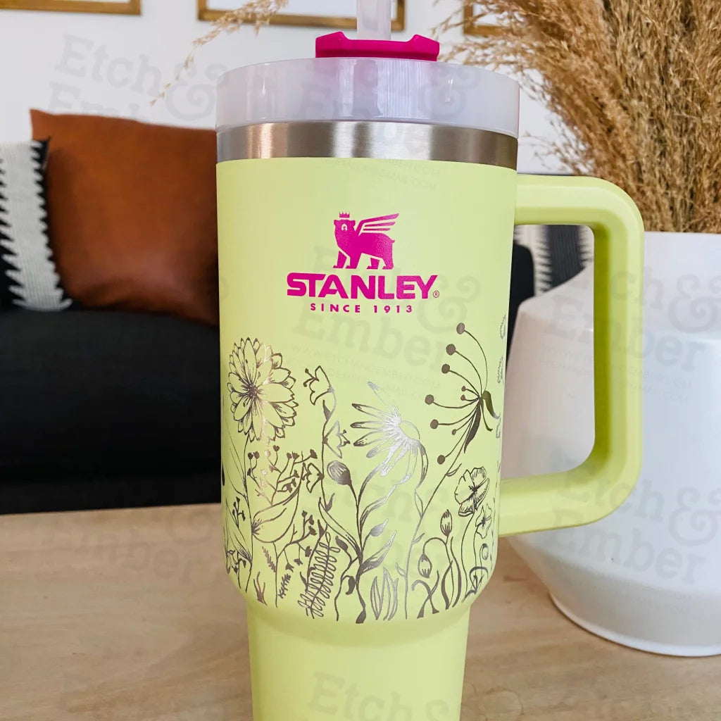 Chic Trend Collection Wildflowers Custom Stanley Adventure Quencher 40 oz tumbler