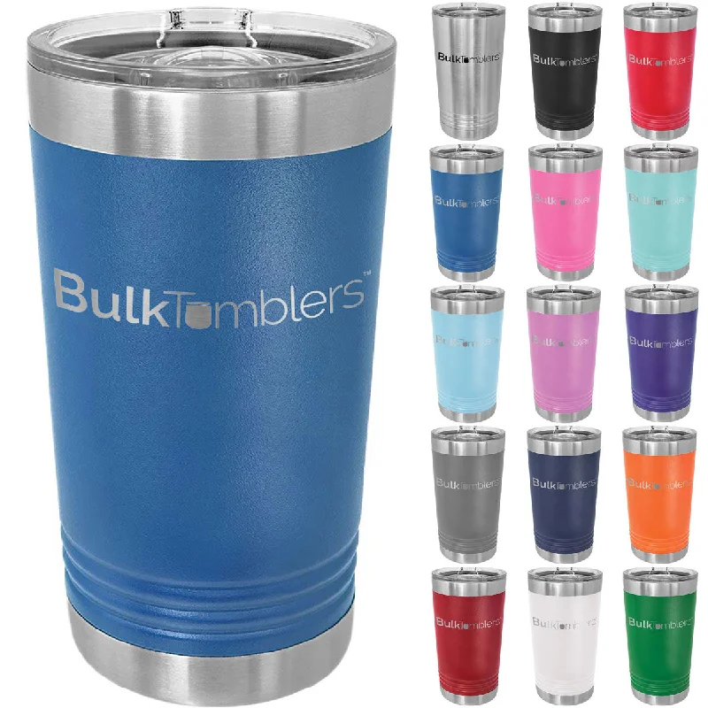 Insulated Drinkware Deals 16 oz Pint Glass w Logo Laser Engraved on Insulated Stainless Steel Beer Tumblers + Lid Insulated Drinkware Deals 16 oz Pint Glass w Logo Laser Engraved on Insulated Stainless Steel Beer Tumblers + Lid