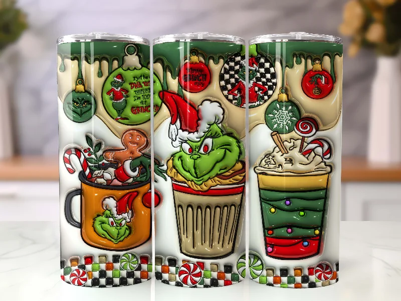 Drinkware Markdowns Inflated Christmas Tumbler, Merry Christmas, 3D Coffee Christmas Tumbler, Tumbler Wrap, Inflated Tumbler, 20oz Skinny Sublimation,3D Puffy Drinkware Markdowns Inflated Christmas Tumbler, Merry Christmas, 3D Coffee Christmas Tumbler, Tumbler Wrap, Inflated Tumbler, 20oz Skinny Sublimation,3D Puffy