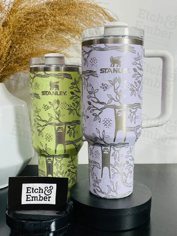 Discover Now Swinging Sloths Custom Stanley Adventure Quencher 40 oz tumbler