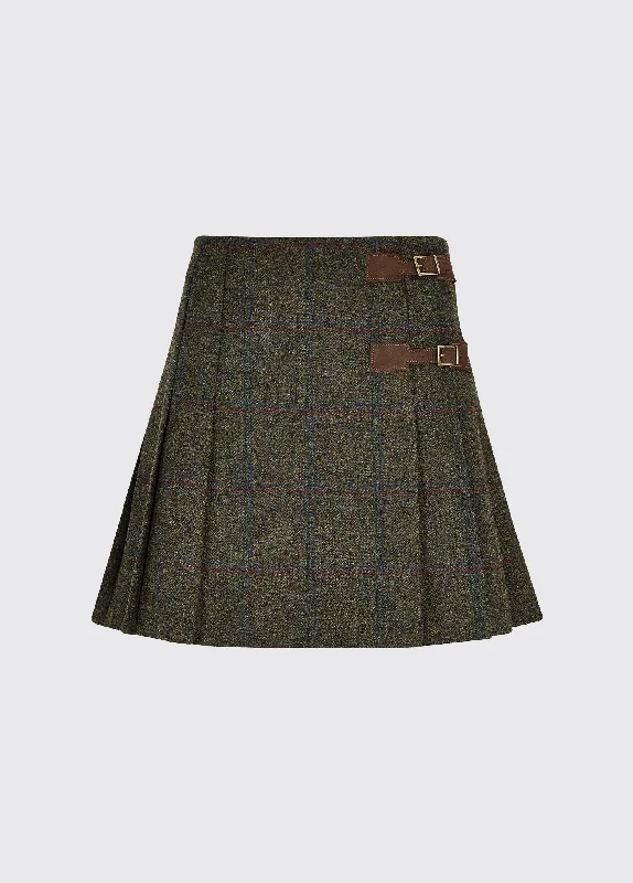Stylish Savings Blossom Tweed Skirt - Hemlock